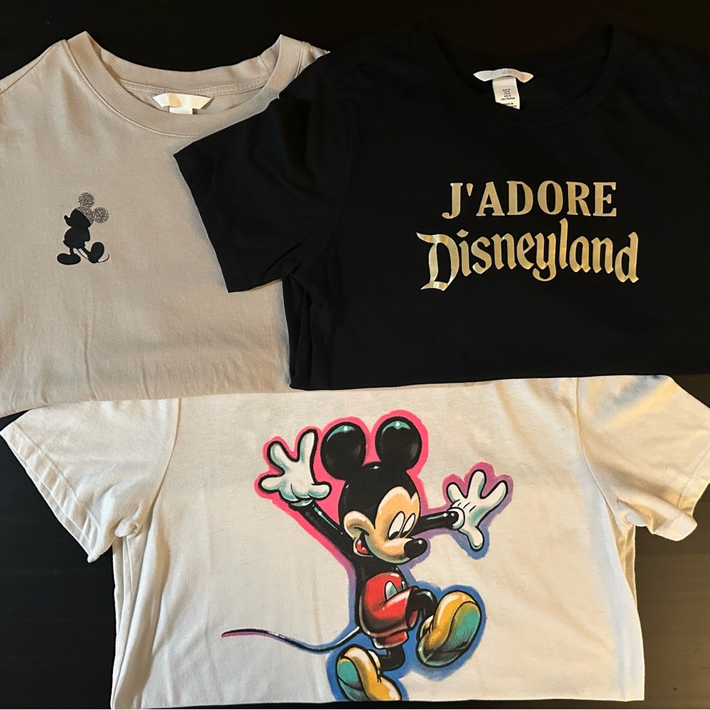 Disney Black and Cream Short Sleeve Tees Set